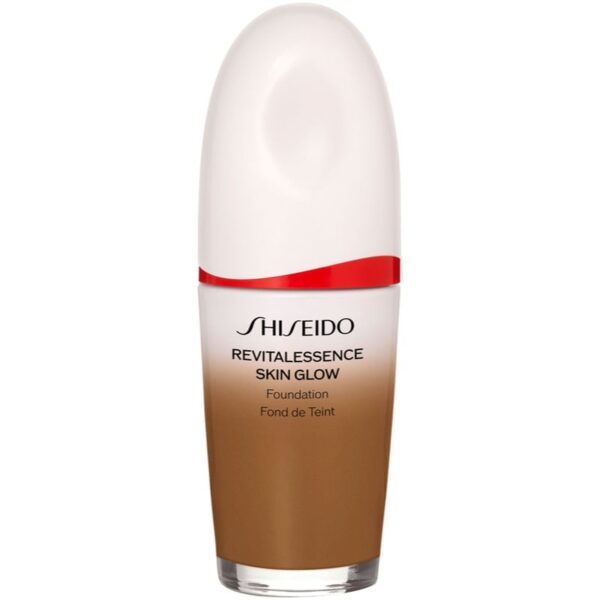 Shiseido Revitalessence Skin Glow Foundation Machiaj usor cu efect de luminozitate SPF 30 culoare Suede 30 ml-Țena
