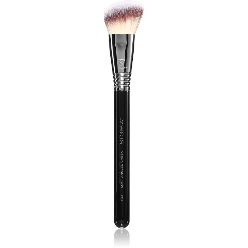 Sigma Beauty Face F43 Soft Angled Cheek pensulă teșită pentru fardul de obraz 1 buc-Țena