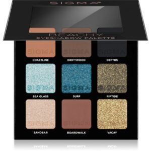 Sigma Beauty Party on The Go paleta farduri de ochi culoare Beachy 9 g-ro