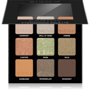Sigma Beauty Party on The Go paleta farduri de ochi culoare Earthy 9 g-ro
