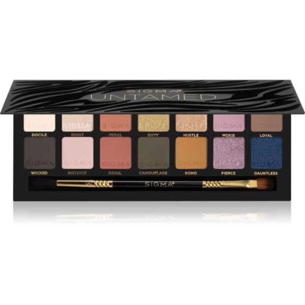 Sigma Beauty Untamed Eyeshadow Palette paleta farduri de ochi cu oglindă si aplicator 19.32 g-ro