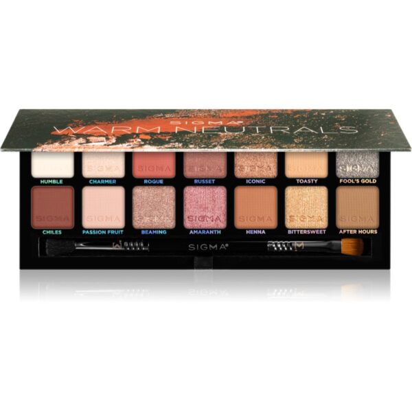 Sigma Beauty Warm Neutrals Eyeshadow Palette paleta farduri de ochi 25.5 g-ro