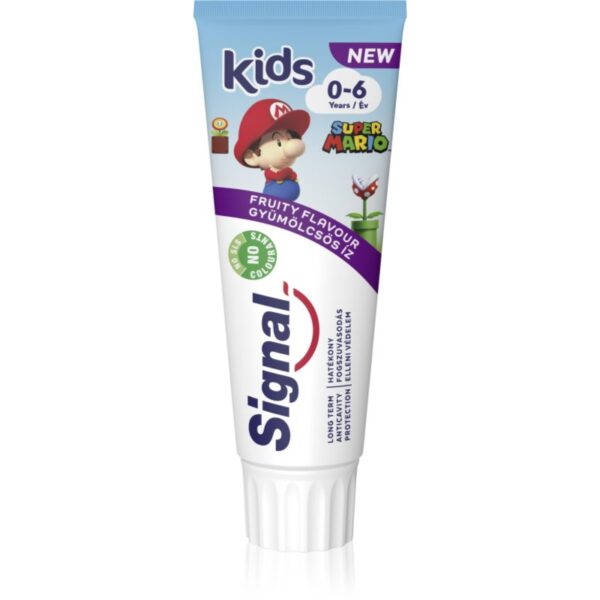 Signal Kids pastă de dinți pentru nou-nascuti si copii 0 - 6 - Super Mario 75 ml-Țena