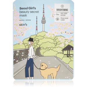Skin79 Seoul Girl's Beauty Secret Mască textilă cu efect de iluminare și hidratare 20 g-ro