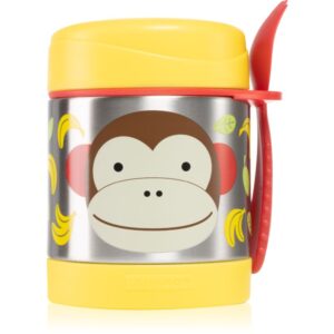 Skip Hop Zoo Monkey termos cu linguriță 12m+ 325 ml-Țena