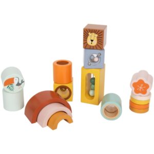 Small foot Safari cuburi pentru copii 12 m+ 12 buc-ro