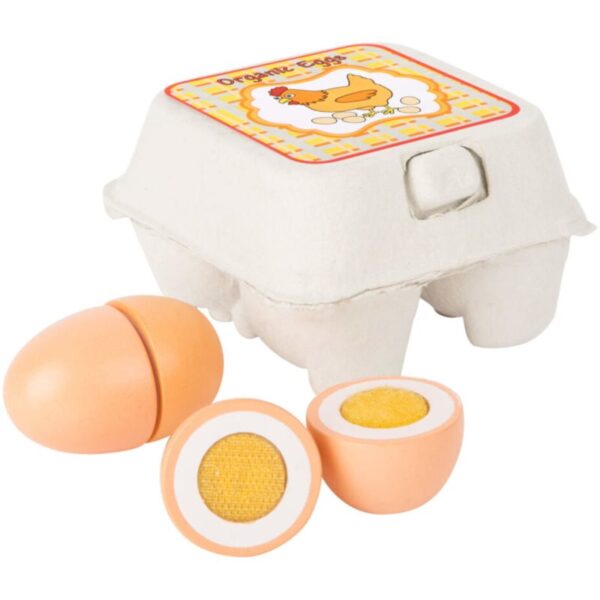 Small foot Wooden Eggs jucărie cu activități din lemn 3 y+ 4 buc-ro