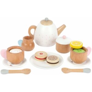 Small foot Wooden Tea Set with Cookies set de jucării din lemn 3 y+ 17 buc-ro