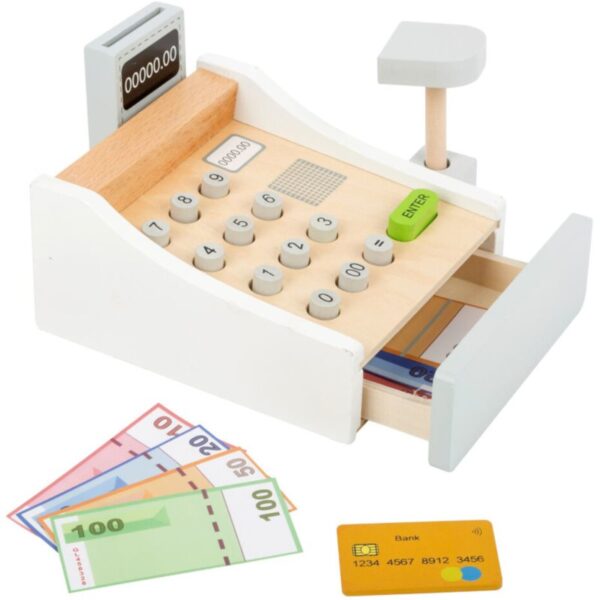 Small foot Wooden Toy Cash Register White jucarie din lemn 3 y+ 1 buc-ro