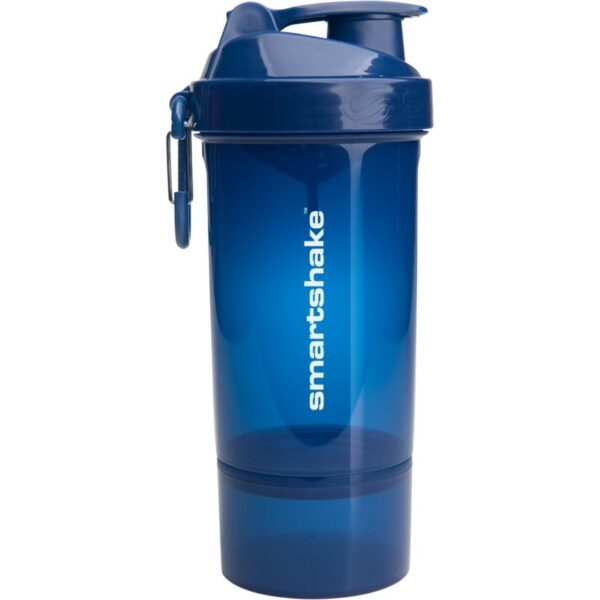 Smartshake Original2GO ONE shaker pentru sport + rezervor culoare Navy Blue 800 ml-ro