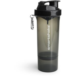 Smartshake Slim shaker pentru sport + rezervor culoare Black 500 ml-ro