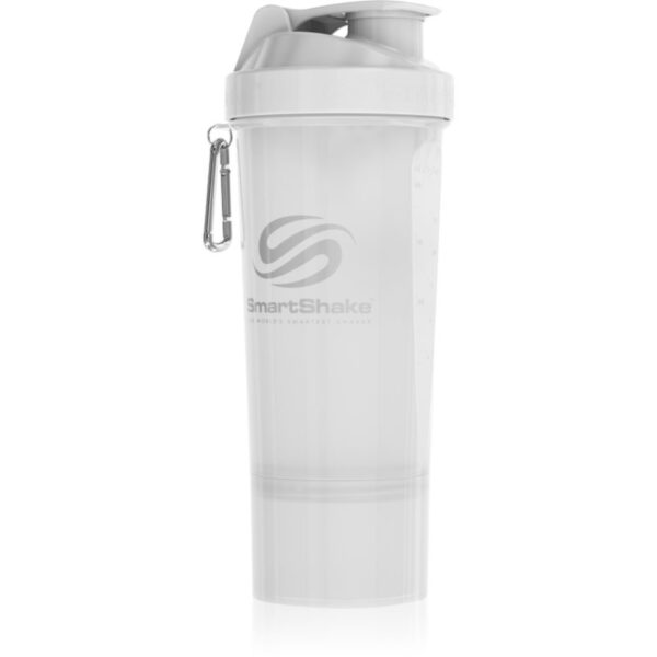 Smartshake Slim shaker pentru sport + rezervor culoare Pure White 500 ml-ro