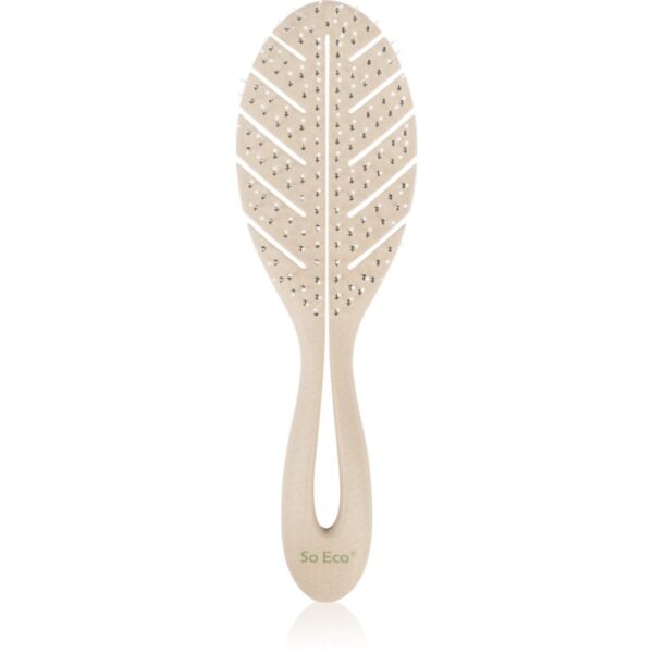 So Eco Biodegradable Detangling Leaf Brush perie compostabilă pe părul umed 1 buc-ro