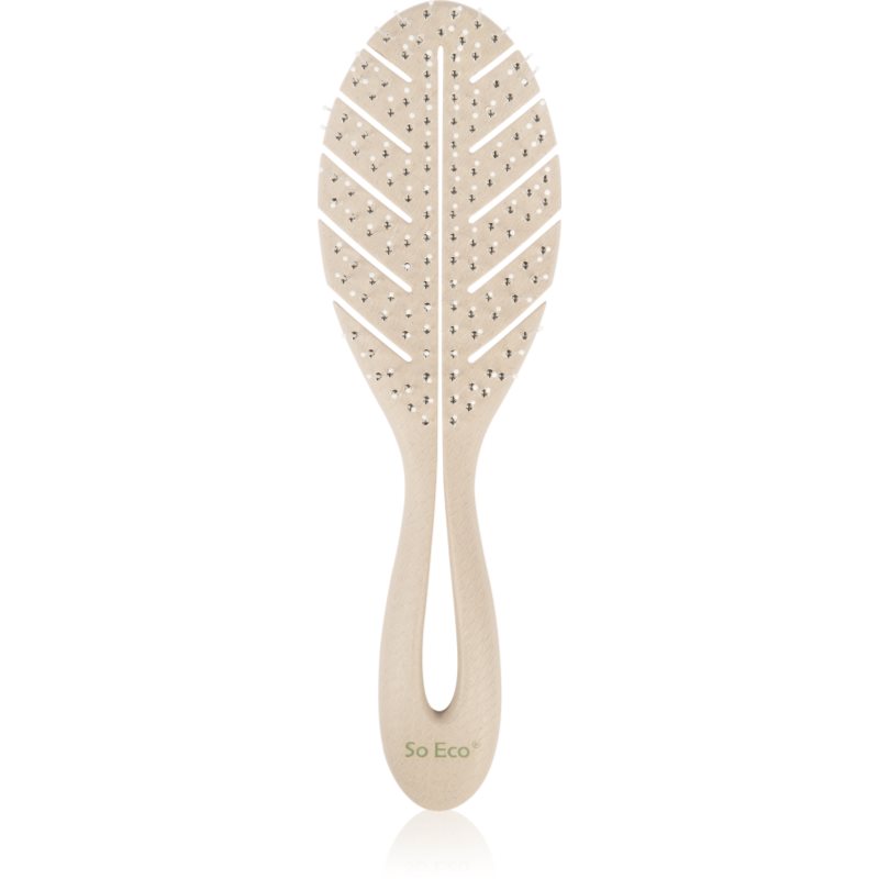 So Eco Biodegradable Detangling Leaf Brush perie compostabilă pe părul umed 1 buc-ro