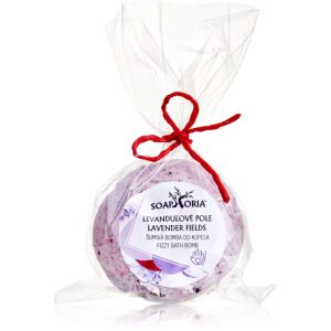 Soaphoria Lavender Fields Fizzy Bath Bomb esente pentru baie efect regenerator 85 g-ro