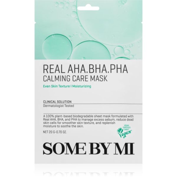 Some By Mi Clinical Solution AHA∙BHA∙PHA Calming Care Mask mască textilă calmantă pentru pielea problematica 20 g-Țena
