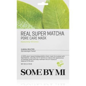 Some By Mi Clinical Solution Super Matcha Pore Care Mask mască textilă de îngrijire pentru a improspata porii si pielea cu aspect obosit 20 g-Țena