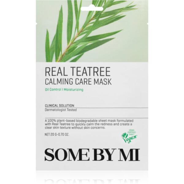 Some By Mi Clinical Solution Teatree Calming Care Mask mască textilă calmantă pentru ten acneic 20 g-Țena