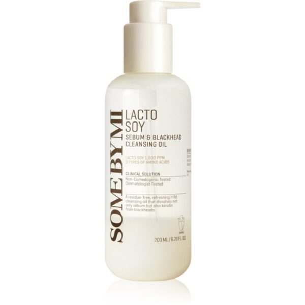 Some By Mi Lacto Soy Sebum & Blackhead Cleansing Oil ulei de curățare blând pentru piele sensibilă 200 ml-ro