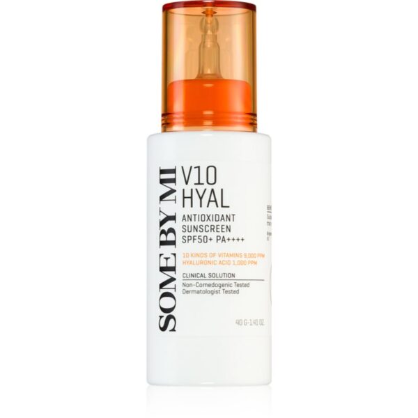 Some By Mi V10 Hyal Antioxidant Sunscreen crema intens hidratanta si calmanta SPF 50+ 40 ml-Țena