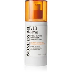 Some By Mi V10 Hyal Hydra Capsule Sunscreen cremă protectoare pentru piele sensibilă și intolerantă SPF 50+ 40 ml-ro