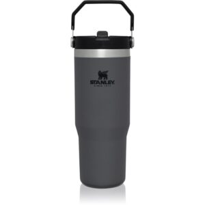 Stanley IceFlow™ Flip Straw Tumbler sticlă inoxidabilă pentru apă Charcoal 890 ml-Țena