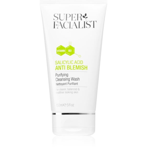Super Facialist Salicylic Acid Anti Blemish gel de curatare pentru fata pentru pielea problematică și grasă 150 ml-Țena