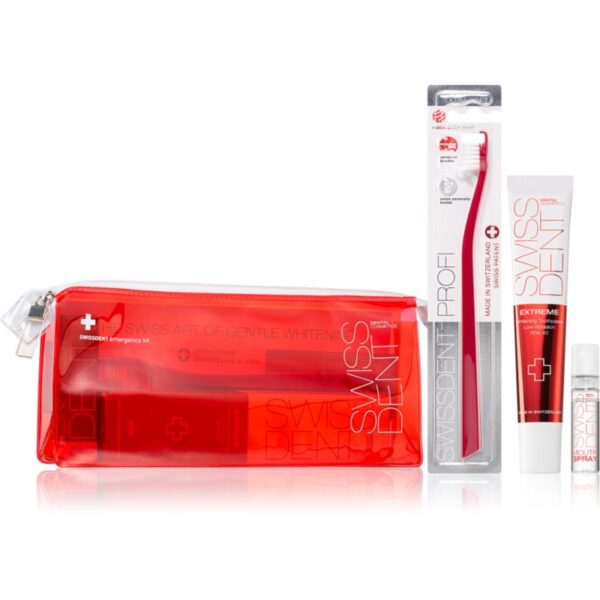 Swissdent Emergency Kit Red set pentru îngrijirea dentară pentru albirea si protectia smaltului dentar-Țena