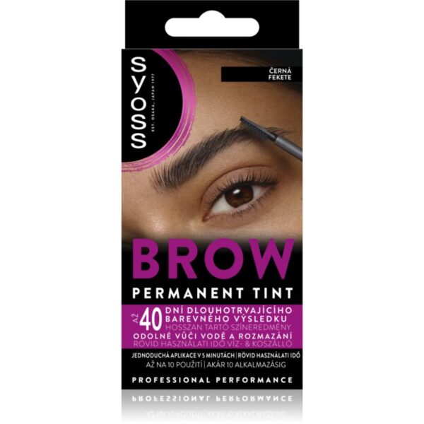 Syoss Brow Tint culoare pentru sprancene culoare Black 10 ml-Țena