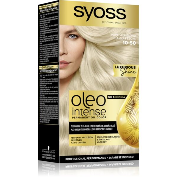 Syoss Oleo Intense Culoare permanenta pentru par cu ulei culoare 10-50 Light Ashy Blond 1 buc-ro