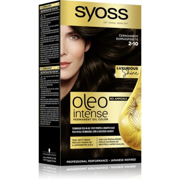Syoss Oleo Intense Culoare permanenta pentru par cu ulei culoare 2-10 Black brown 1 buc-ro
