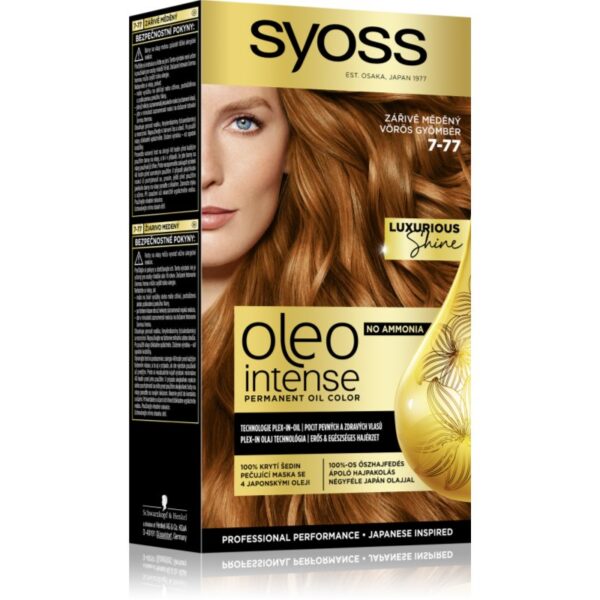 Syoss Oleo Intense Culoare permanenta pentru par cu ulei culoare 7-77 Red Ginger 1 buc-ro