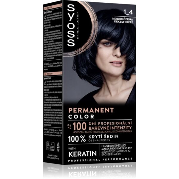 Syoss Permanent Color Culoare permanenta pentru par culoare 1_4 Blue Black 1 buc-ro
