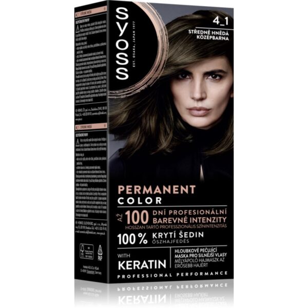 Syoss Permanent Color Culoare permanenta pentru par culoare 4_1 Medium Brown 1 buc-ro