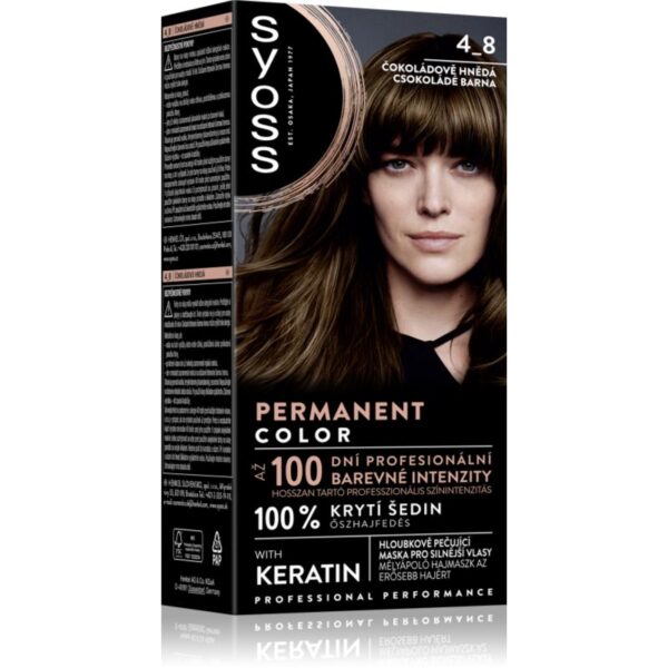 Syoss Permanent Color Culoare permanenta pentru par culoare 4_8 Chocolate Brown 1 buc-ro