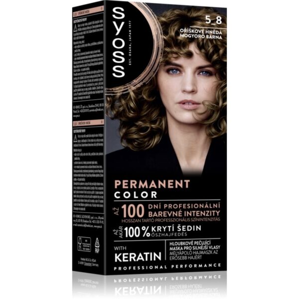 Syoss Permanent Color Culoare permanenta pentru par culoare 5_8 Hazelnut Brown 1 buc-Țena