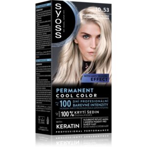 Syoss Permanent Cool Color Culoare permanenta pentru par culoare 10_53 Cool Light Blond 1 buc-Țena