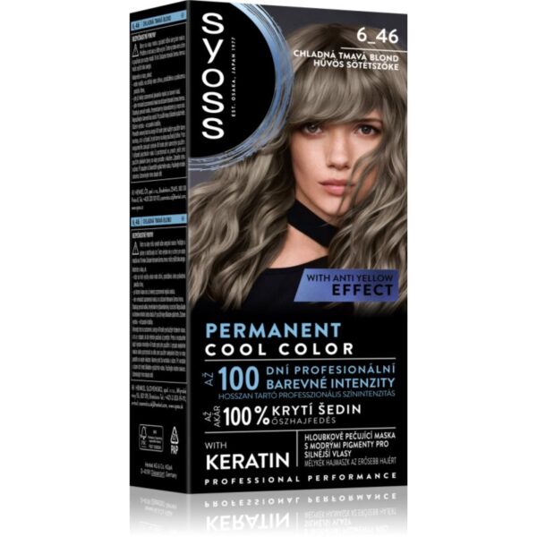 Syoss Permanent Cool Color Culoare permanenta pentru par culoare 6_46 Cool Dark Blond 1 buc-Țena
