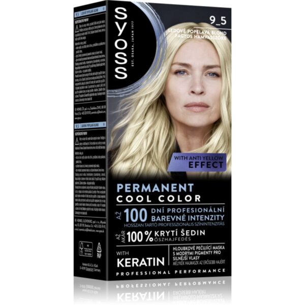 Syoss Permanent Cool Color Culoare permanenta pentru par culoare 9_5 Frozen Pearl Blonde 1 buc-ro