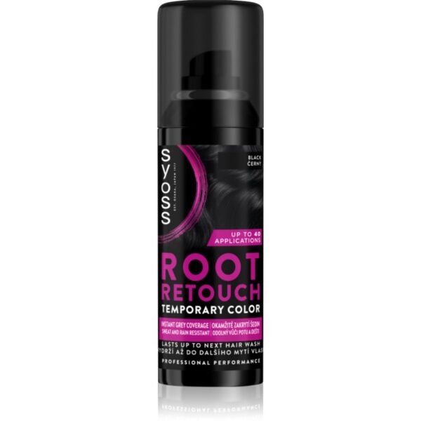 Syoss Root Retoucher culoare de uniformizare pentru rădăcini Spray culoare Black 120 ml-ro