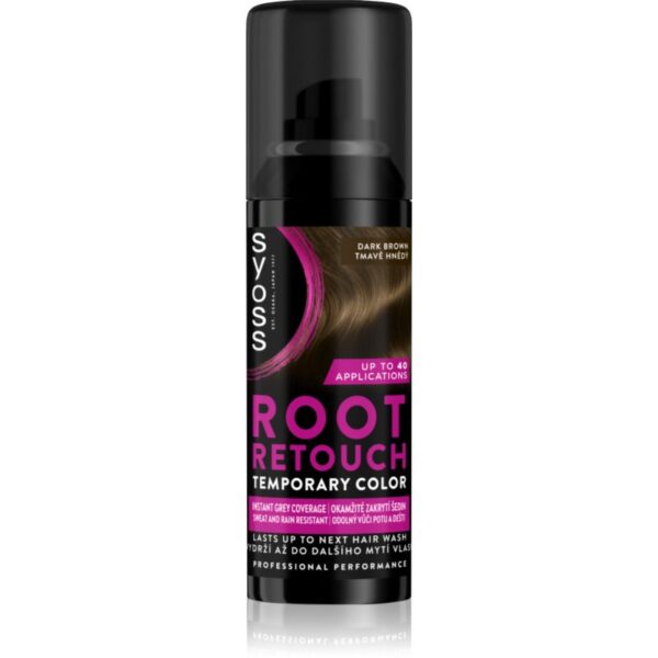 Syoss Root Retoucher culoare de uniformizare pentru rădăcini Spray culoare Dark Brown 120 ml-ro