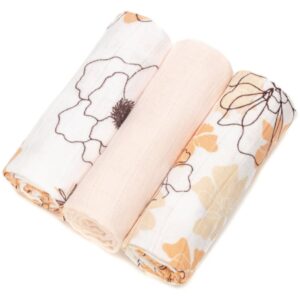 T-TOMI BIO Bamboo Diapers scutece textile Flowers 70x70 cm 3 buc-ro