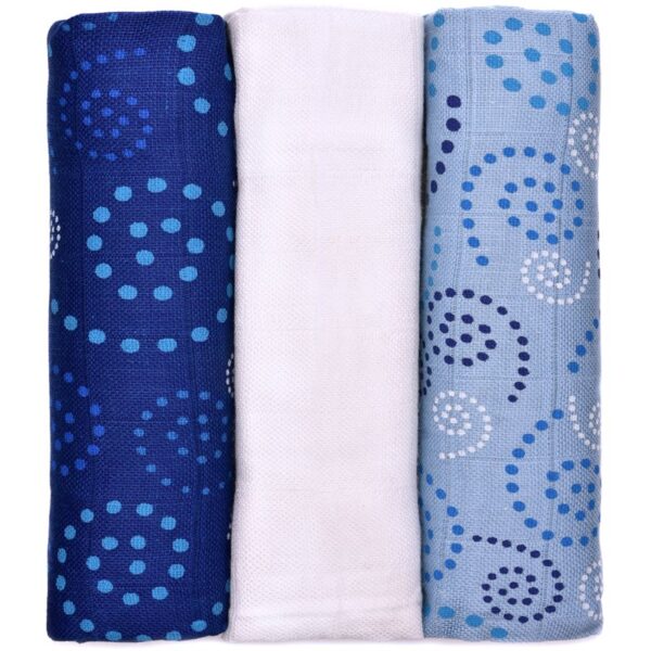 T-TOMI BIO Bamboo Diapers scutece textile Spirales 70x70 cm 3 buc-Țena