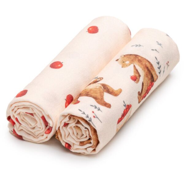 T-TOMI BIO Muslin Diapers scutece textile Very Beary 65x65 cm 2 buc-ro