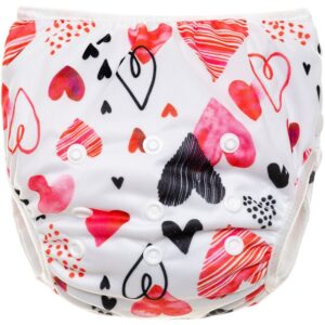 T-TOMI Diaper Swimwear Hearts scutece lavabile tip slip de înot 5-12 kg 1 buc-Țena