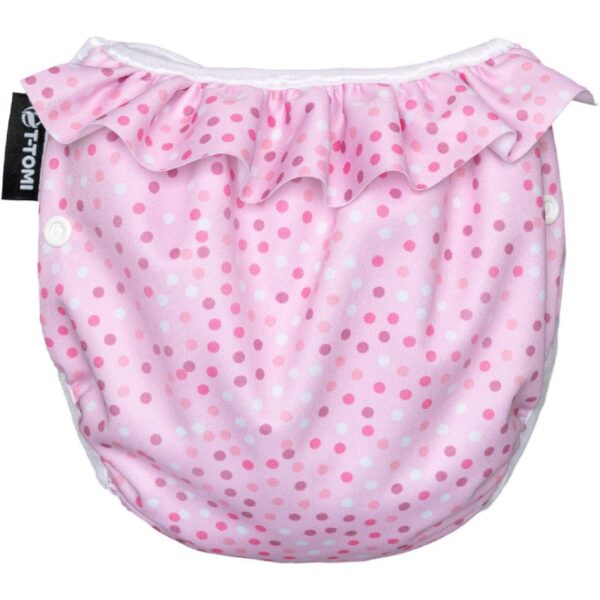T-TOMI Diaper Swimwear Pink Dots scutece lavabile tip slip de înot 5 - 15 kg 1 buc-Țena