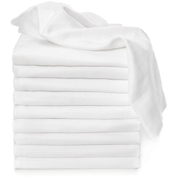 T-TOMI TETRA Cloth Diapers EXCLUSIVE COLLECTION White scutece textile White 70x70 cm 10 buc-ro