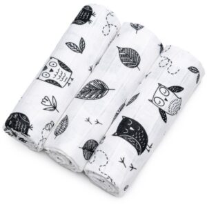 T-TOMI TETRA Cloth Diapers HIGH QUALITY scutece textile Owls 70x70 cm 3 buc-ro