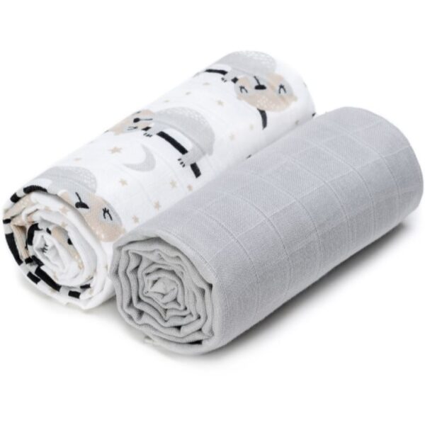 T-TOMI TETRA Cloth Towels EXCLUSIVE COLLECTION prosop Sloths 90x100 cm 2 buc-ro