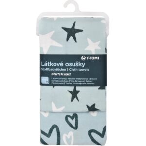 T-Tomi Cloth Towels Hearts & Stars prosop 80x100 cm 2 buc-Țena